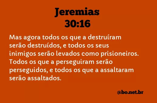 Jeremias 30:16 NTLH