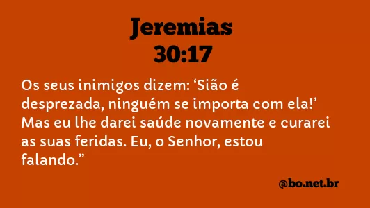 Jeremias 30:17 NTLH