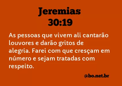 Jeremias 30:19 NTLH
