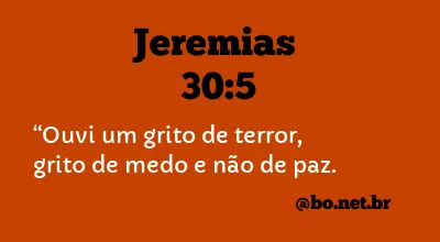 Jeremias 30:5 NTLH