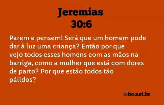 Jeremias 30:6 NTLH