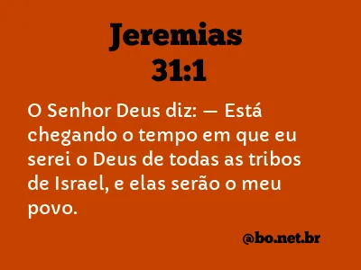 Jeremias 31:1 NTLH