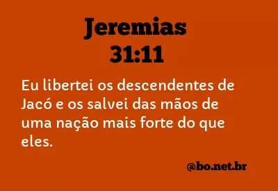 Jeremias 31:11 NTLH
