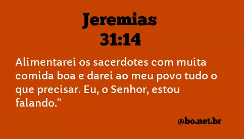 Jeremias 31:14 NTLH