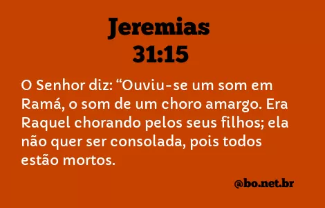 Jeremias 31:15 NTLH