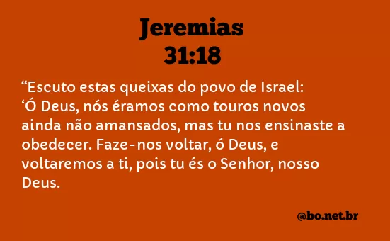 Jeremias 31:18 NTLH