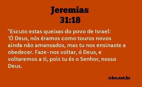 Jeremias 31:18 NTLH