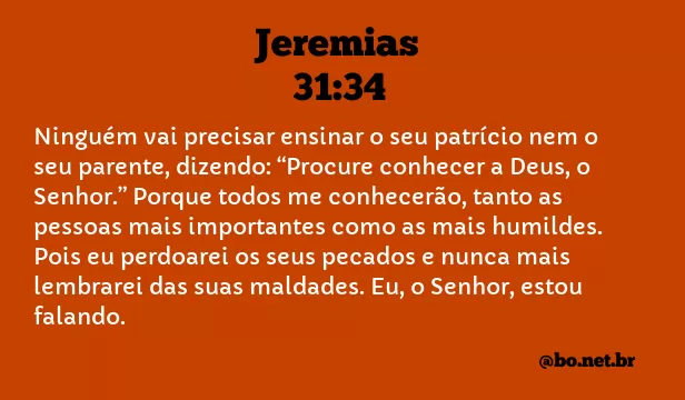 Jeremias 31:34 NTLH