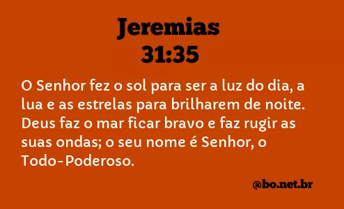 Jeremias 31:35 NTLH
