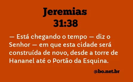 Jeremias 31:38 NTLH