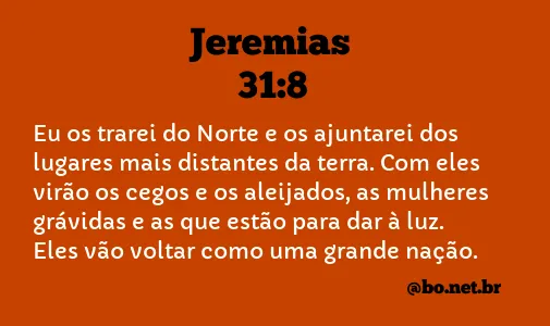 Jeremias 31:8 NTLH