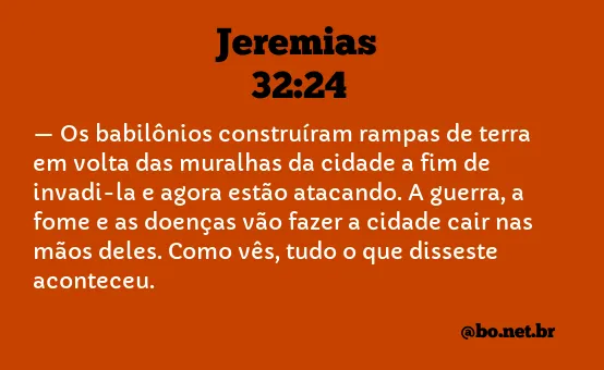 Jeremias 32:24 NTLH