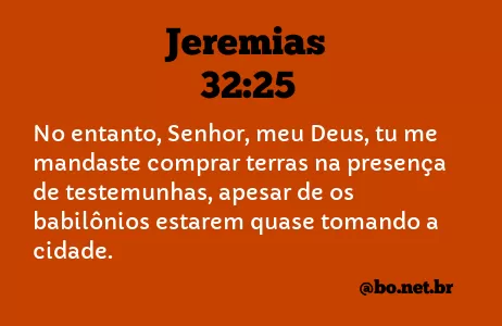 Jeremias 32:25 NTLH