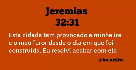 Jeremias 32:31 NTLH