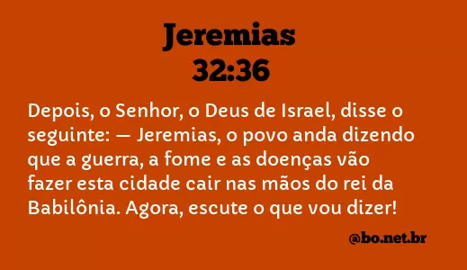 Jeremias 32:36 NTLH