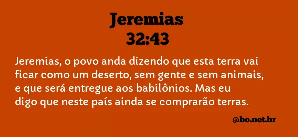 Jeremias 32:43 NTLH