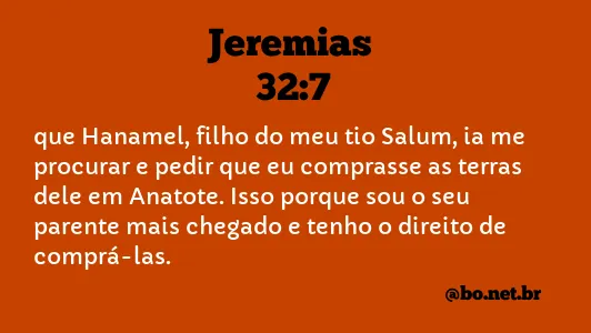 Jeremias 32:7 NTLH