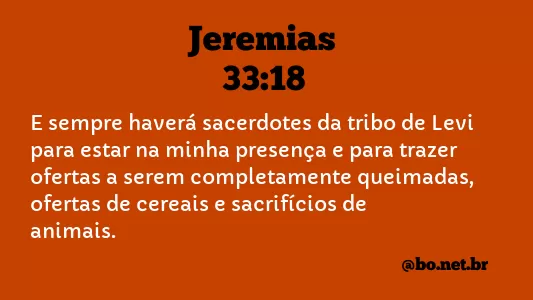 Jeremias 33:18 NTLH