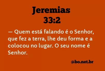 Jeremias 33:2 NTLH