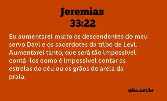 Jeremias 33:22 NTLH