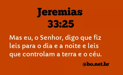 Jeremias 33:25 NTLH