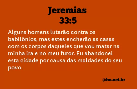 Jeremias 33:5 NTLH