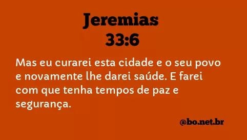 Jeremias 33:6 NTLH