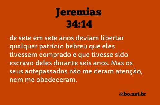 Jeremias 34:14 NTLH
