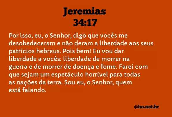 Jeremias 34:17 NTLH