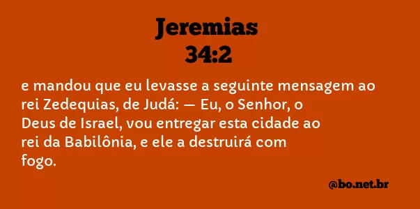 Jeremias 34:2 NTLH