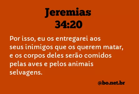 Jeremias 34:20 NTLH