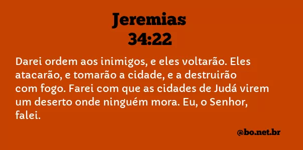 Jeremias 34:22 NTLH