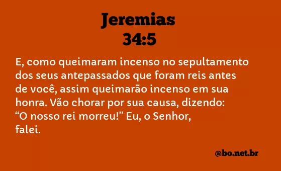 Jeremias 34:5 NTLH