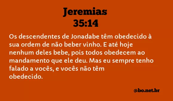 Jeremias 35:14 NTLH