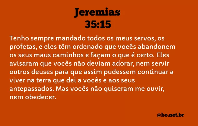 Jeremias 35:15 NTLH