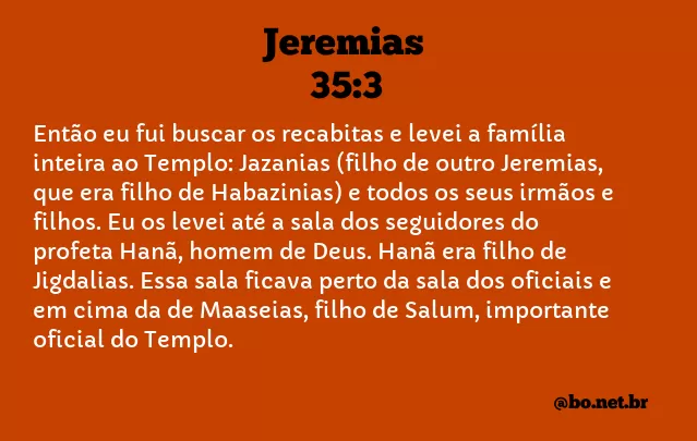 Jeremias 35:3 NTLH