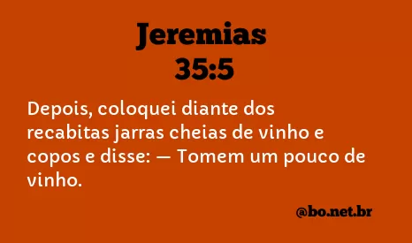 Jeremias 35:5 NTLH