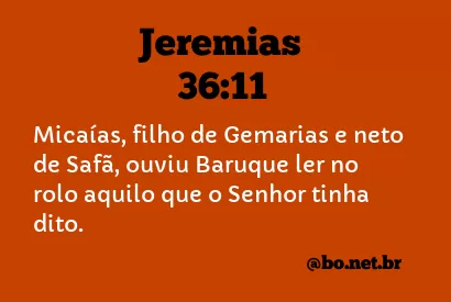 Jeremias 36:11 NTLH