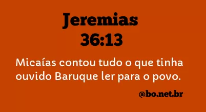 Jeremias 36:13 NTLH