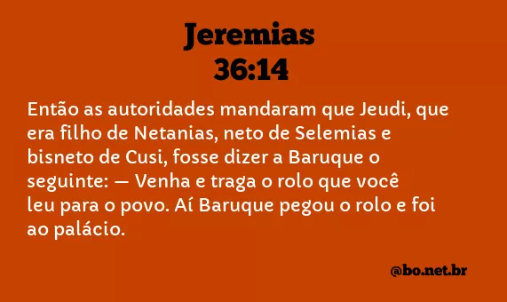 Jeremias 36:14 NTLH