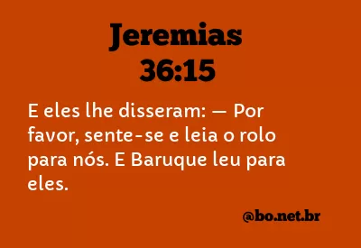Jeremias 36:15 NTLH