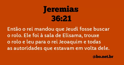 Jeremias 36:21 NTLH