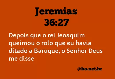 Jeremias 36:27 NTLH