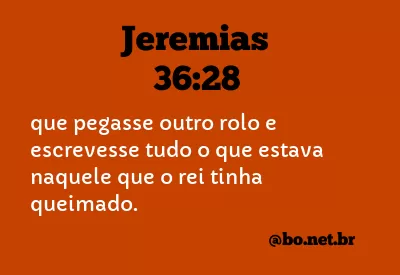 Jeremias 36:28 NTLH