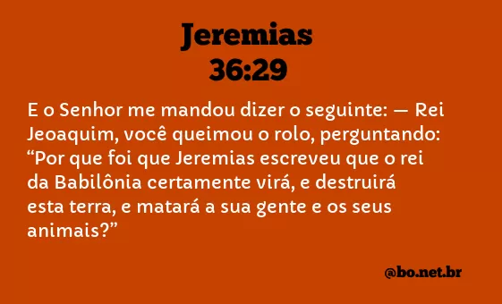 Jeremias 36:29 NTLH