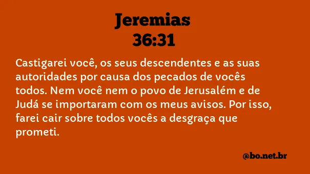 Jeremias 36:31 NTLH