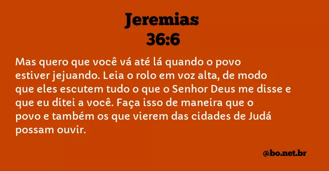 Jeremias 36:6 NTLH