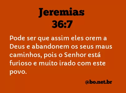 Jeremias 36:7 NTLH