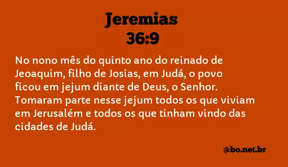 Jeremias 36:9 NTLH