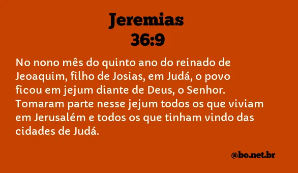 Jeremias 36:9 NTLH